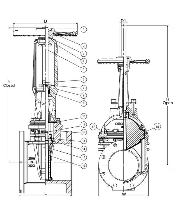 Avk Flanged Gate Valve Os Y Ul Fm Approved 250 Psi Valvex