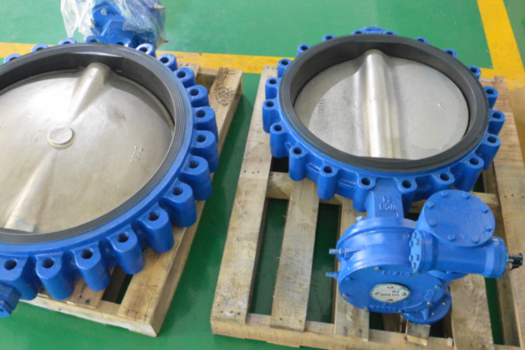 gate valves on pallet